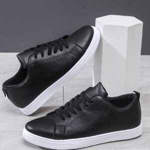 Men Minimalist Lace-Up Front Skate Shoes  Men Business Shoes