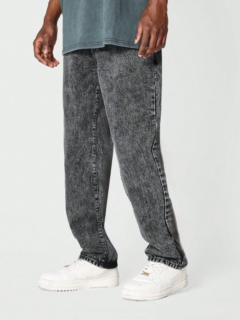 SUMWON Straight Fit Acid Wash Jean