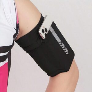 Black Expandable Phone Holder Armband For Running, Adjustable Sports Phone Arm Band, UnisexSports Waist Bag Waist Bag Belt Arm Vest Bag Armband Wristband Wallet Suitable For Gym Running Hiking Cycling Exercise Mobile Phone Strap Coin Purse Key Bag Card Holder Waterproof Light Large Capacity Accessories Women Man Child's Christmas Gifts Essential