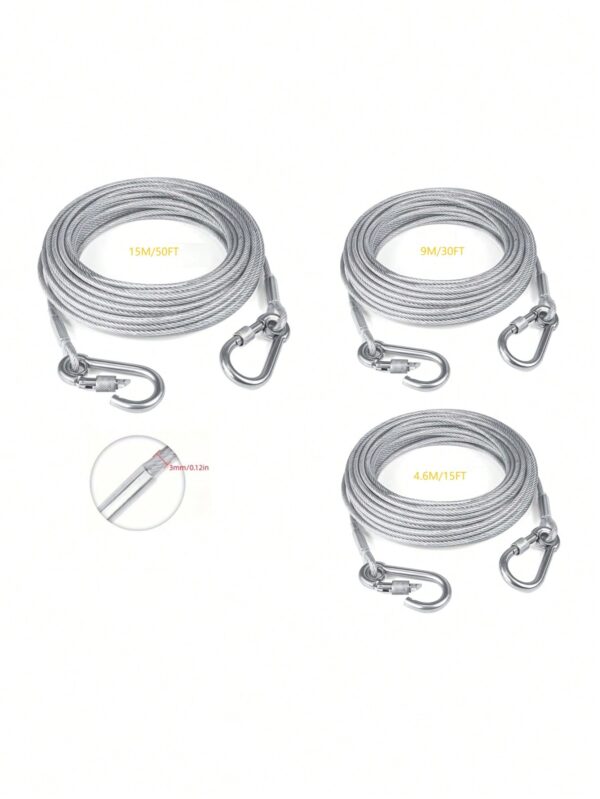 Steel Dog Chain, Stainless Steel Buckle - Image 2